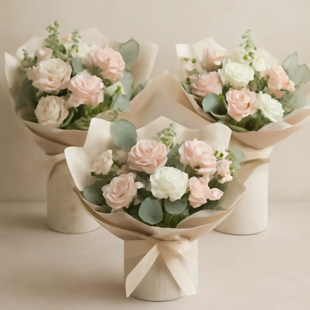 Supporting floral arrangement for florist designed bouquets