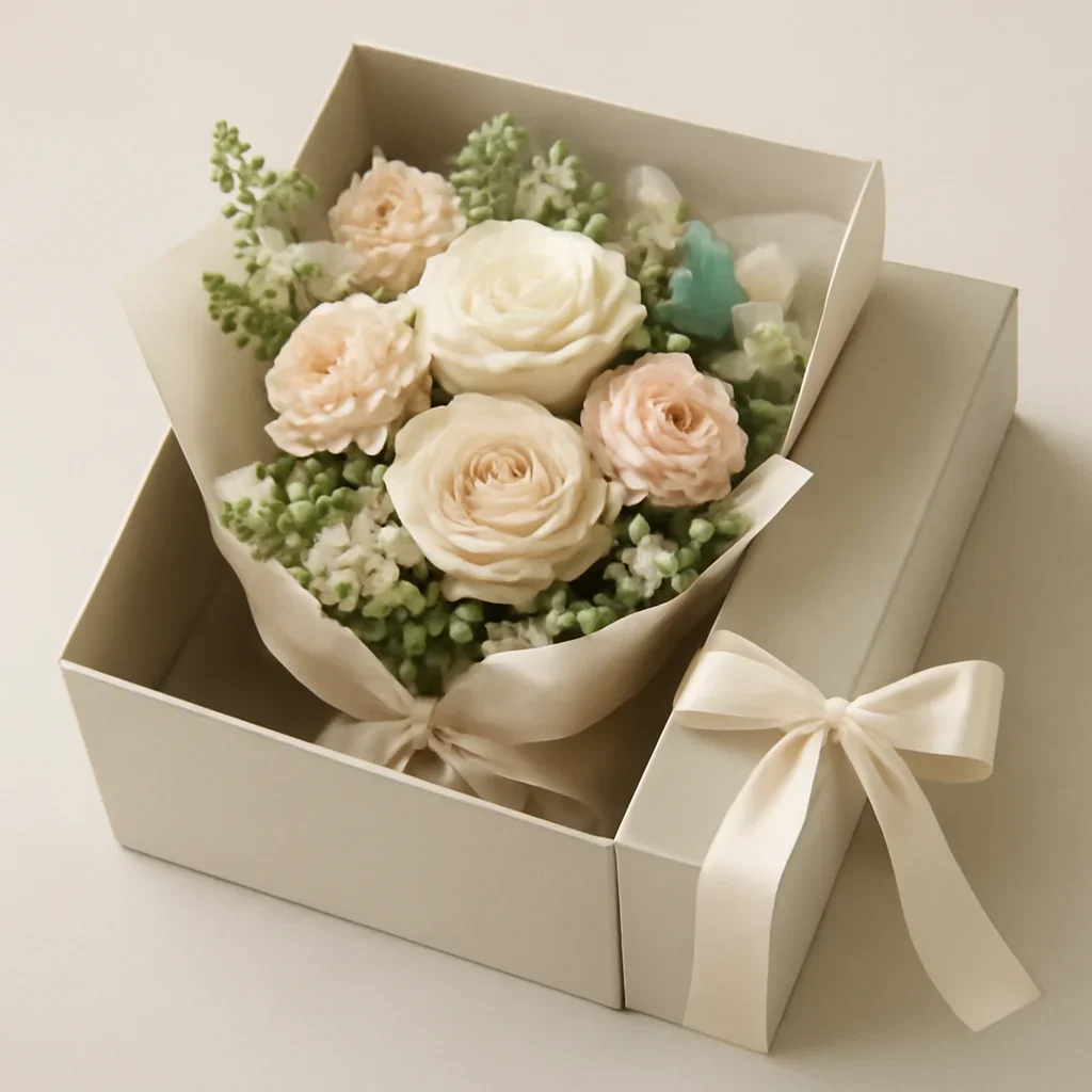 Gift-ready flowers for flower subscription ordering
