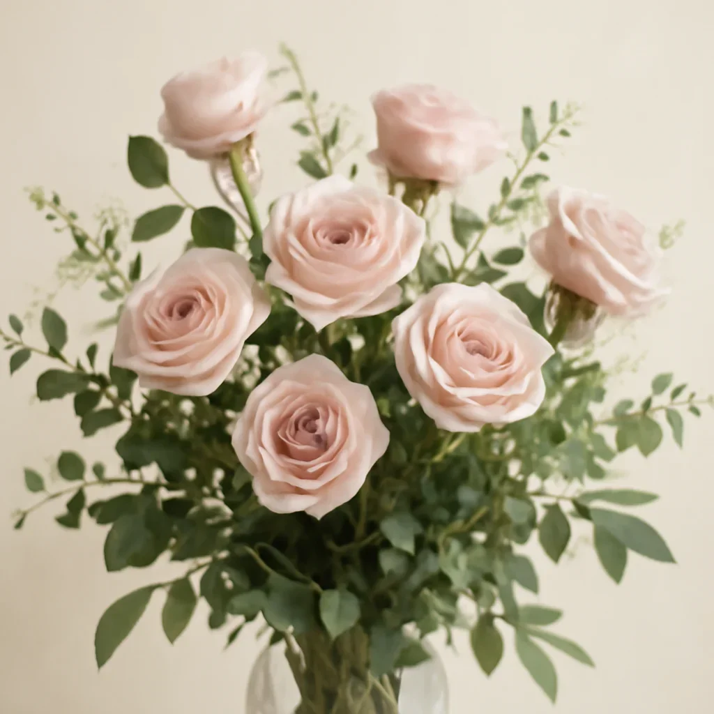 Supporting floral arrangement for roses