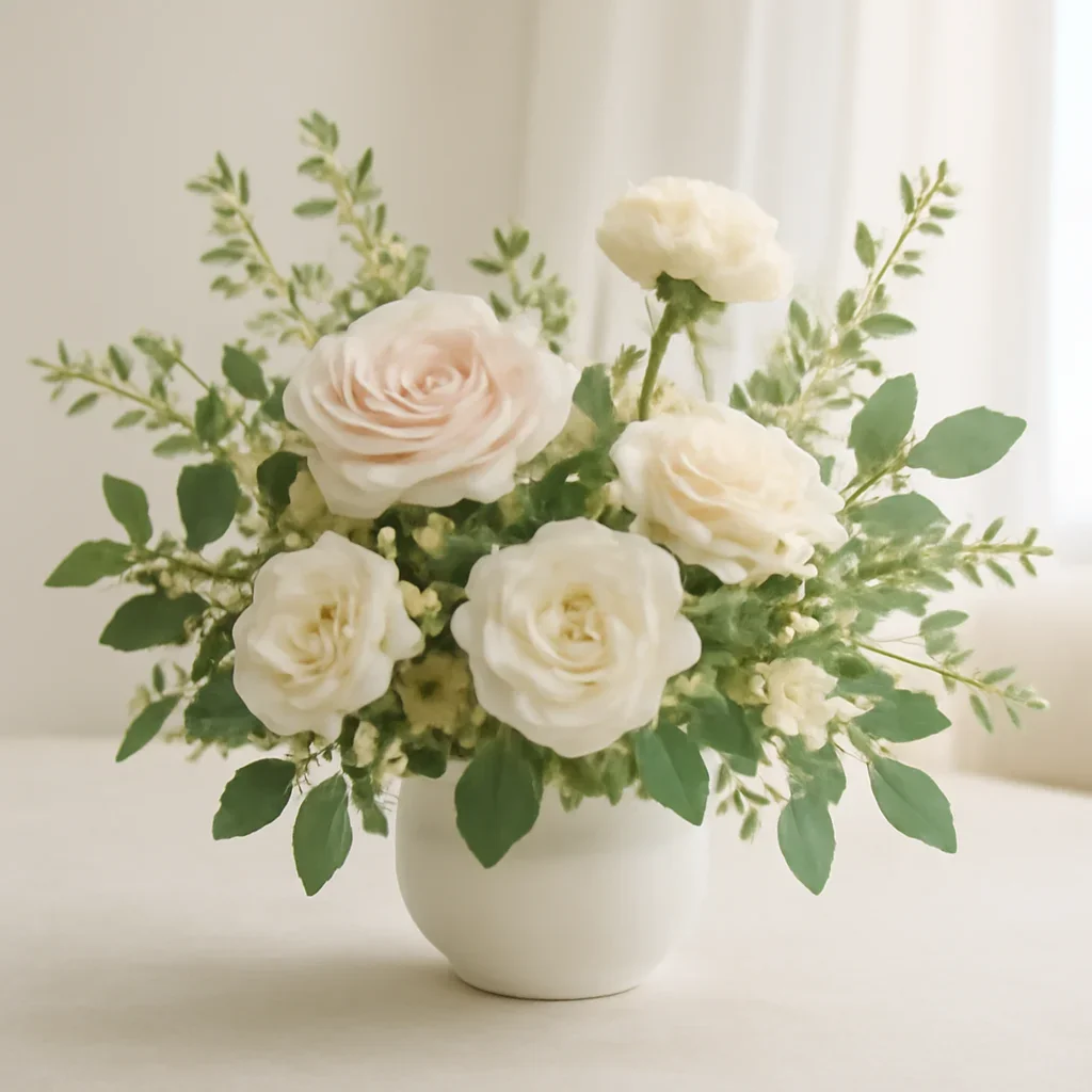 Supporting floral arrangement for apology flowers