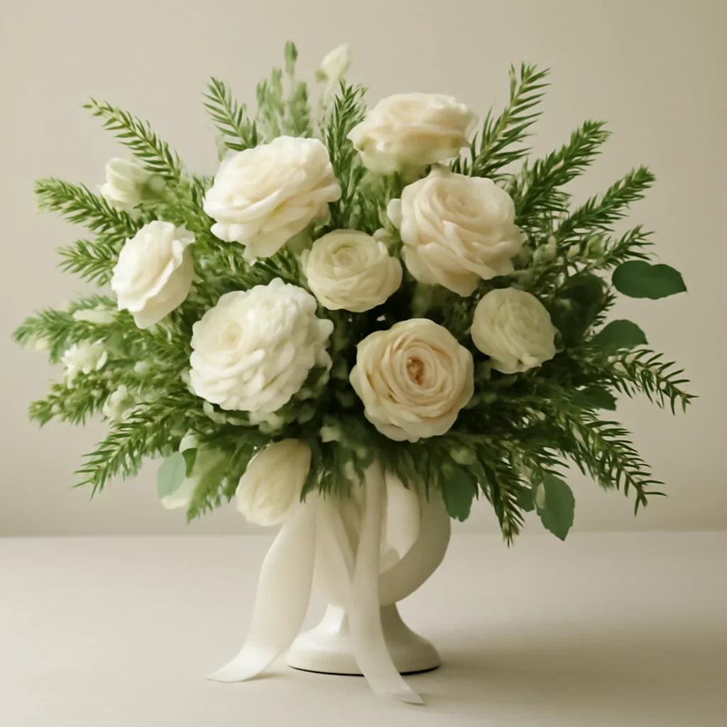 Supporting floral arrangement for christmas flowers